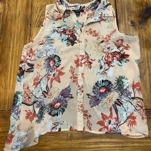 Forever 21 Sheer Floral Tank